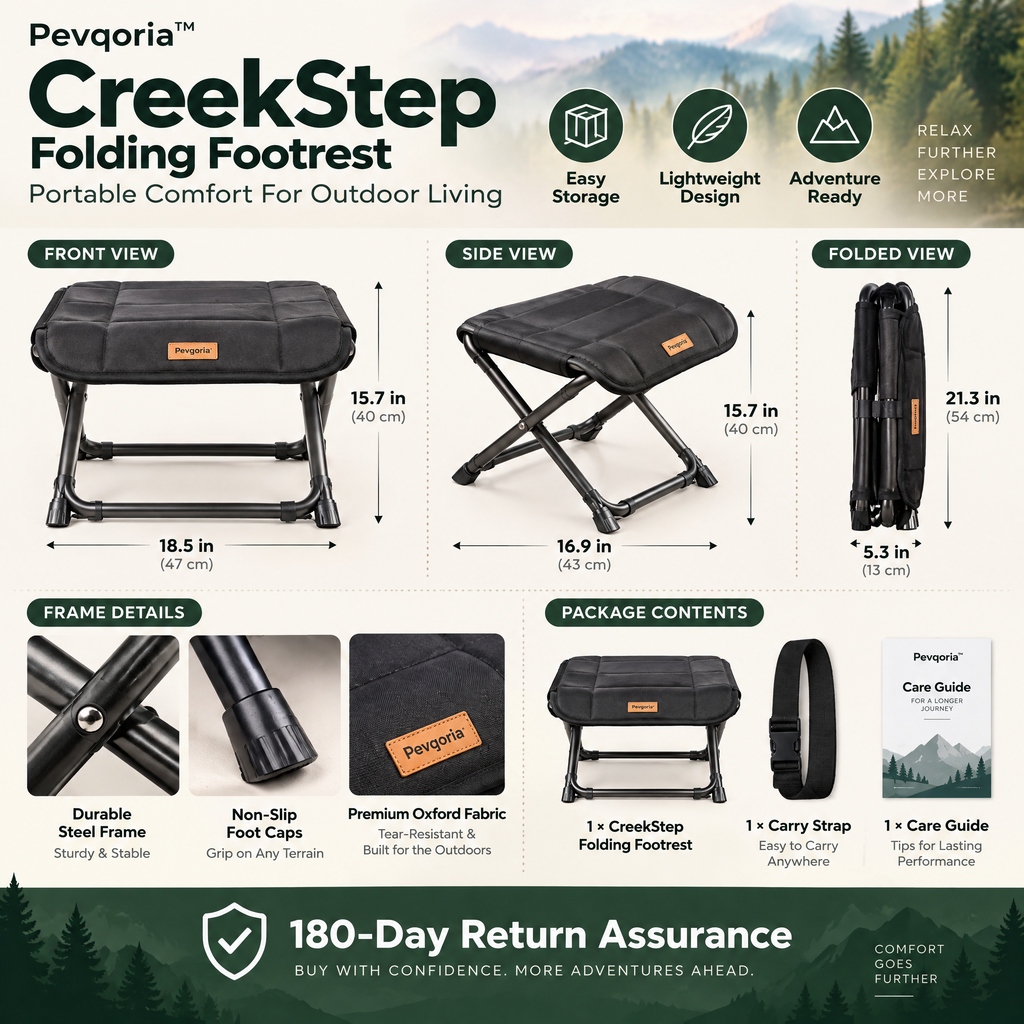 Pevqoria™ CreekStep Folding Footrest