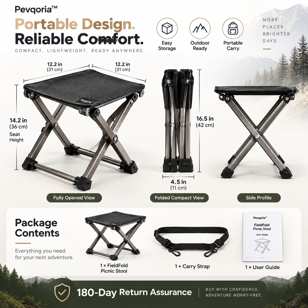 Pevqoria™ FieldFold Picnic Stool