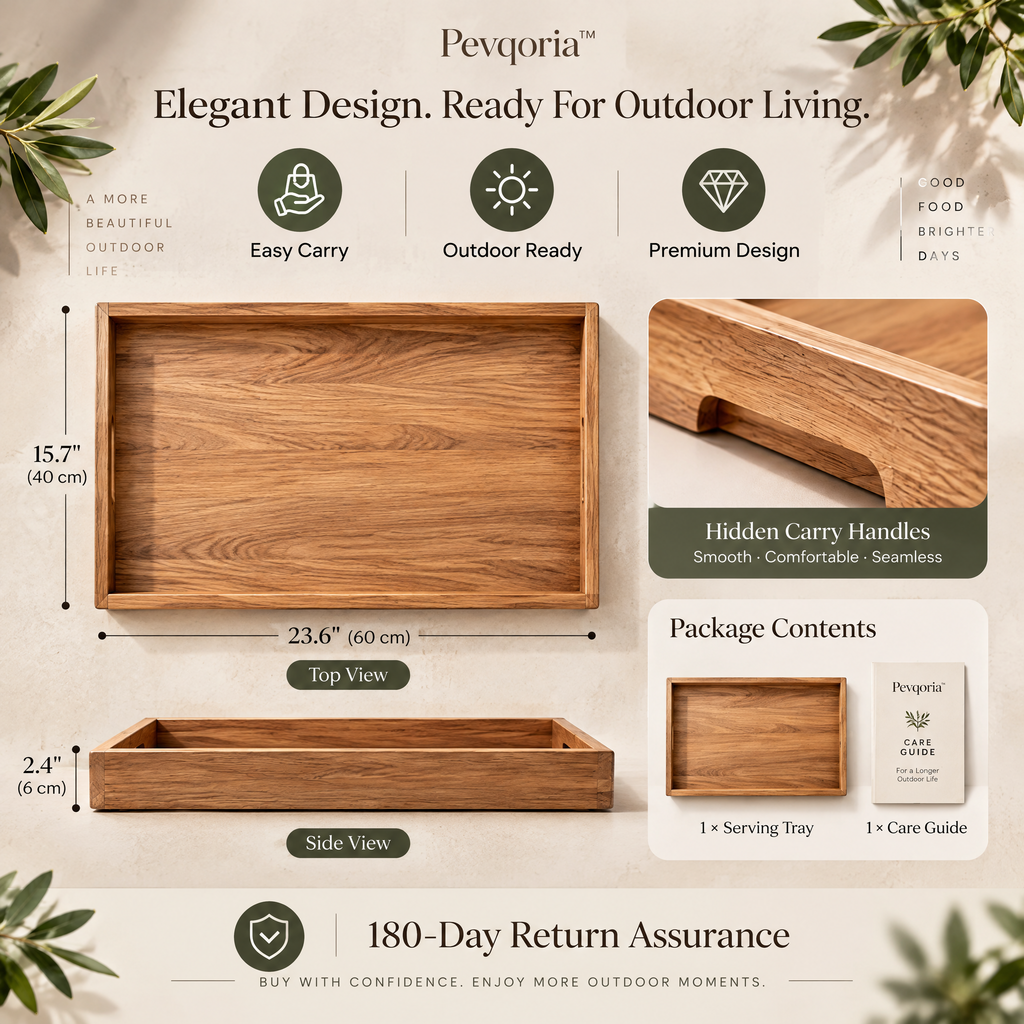 Pevqoria™ GroveLine Outdoor Serving Tray