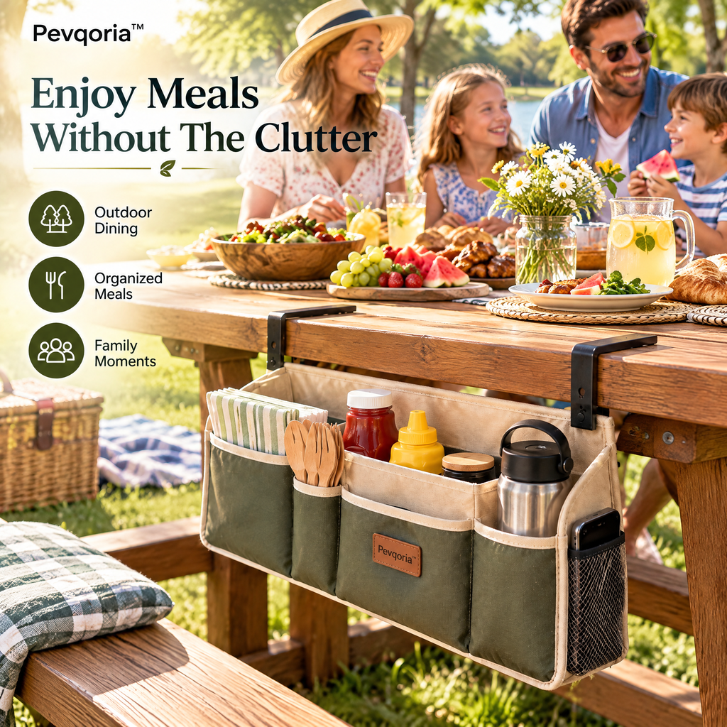 Pevqoria™ HavenRail Picnic Table Caddy