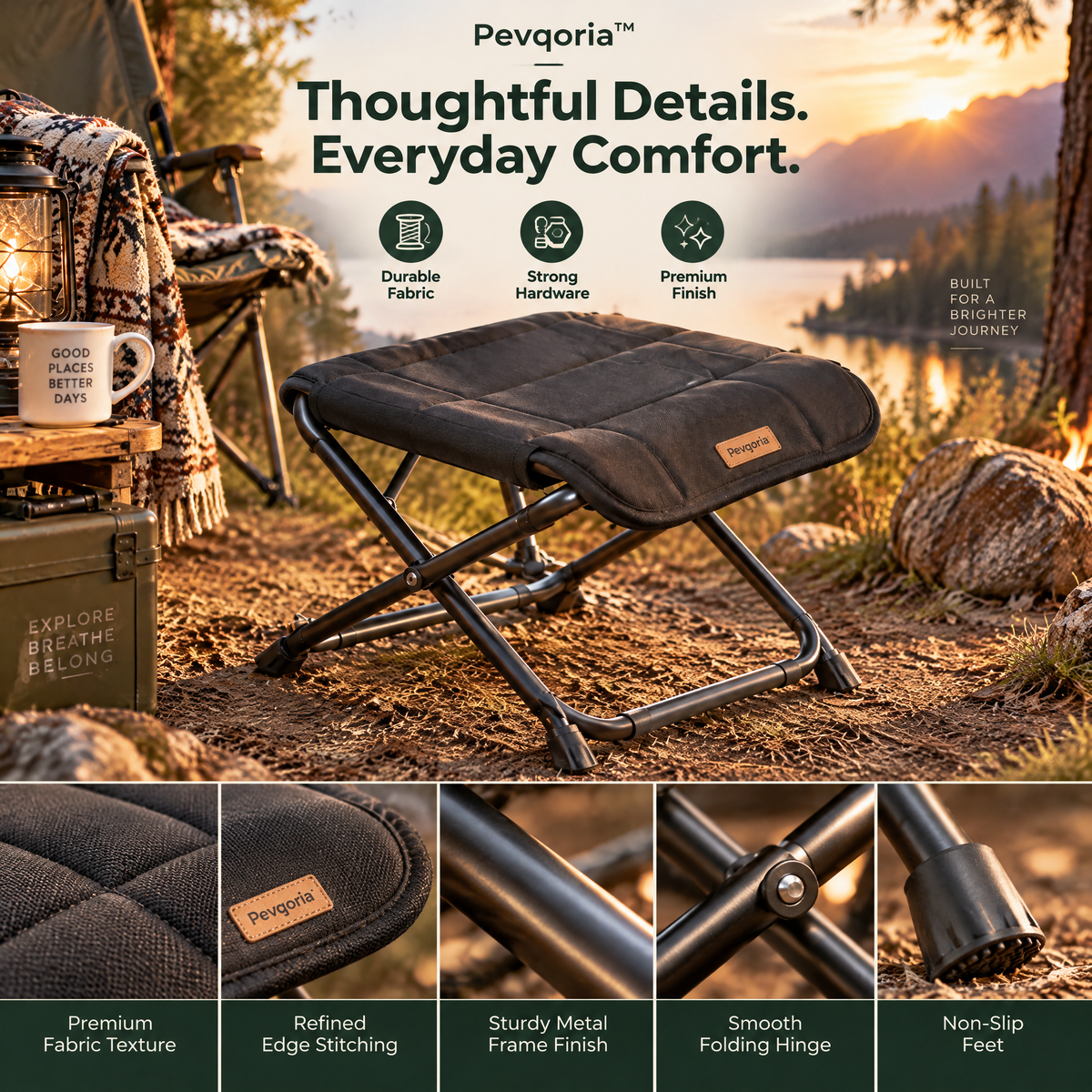 Pevqoria™ CreekStep Folding Footrest