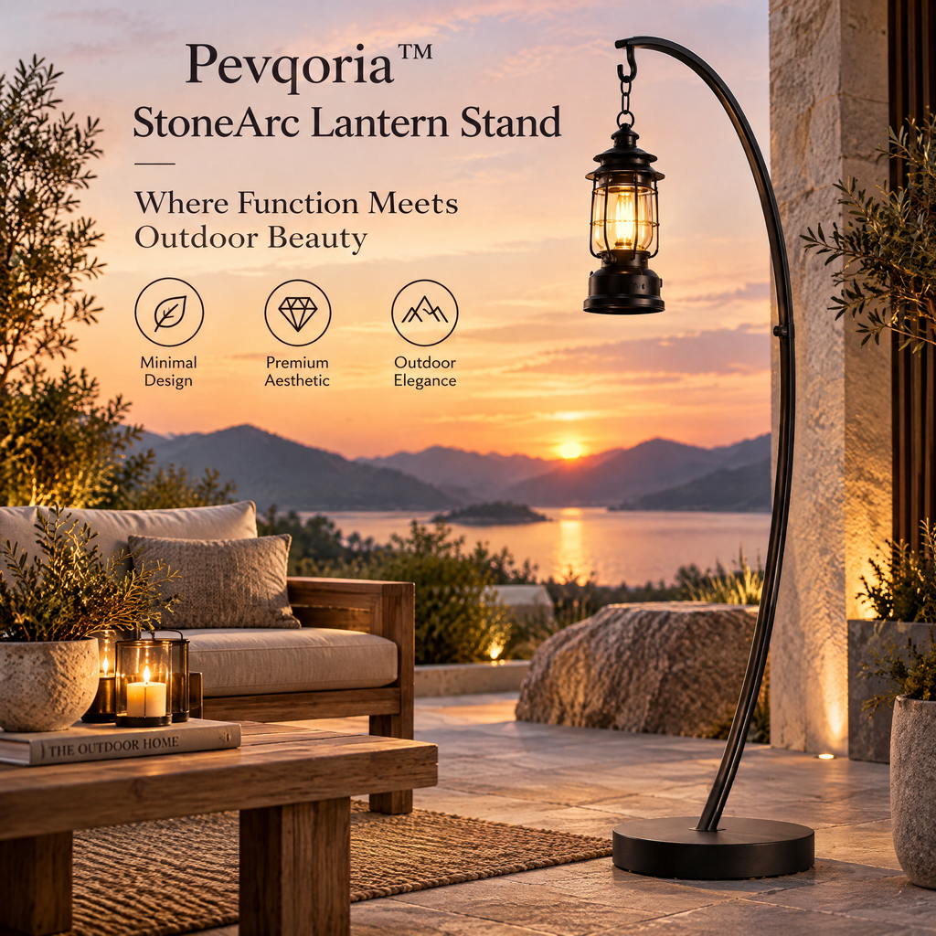 Pevqoria™ StoneArc Lantern Stand