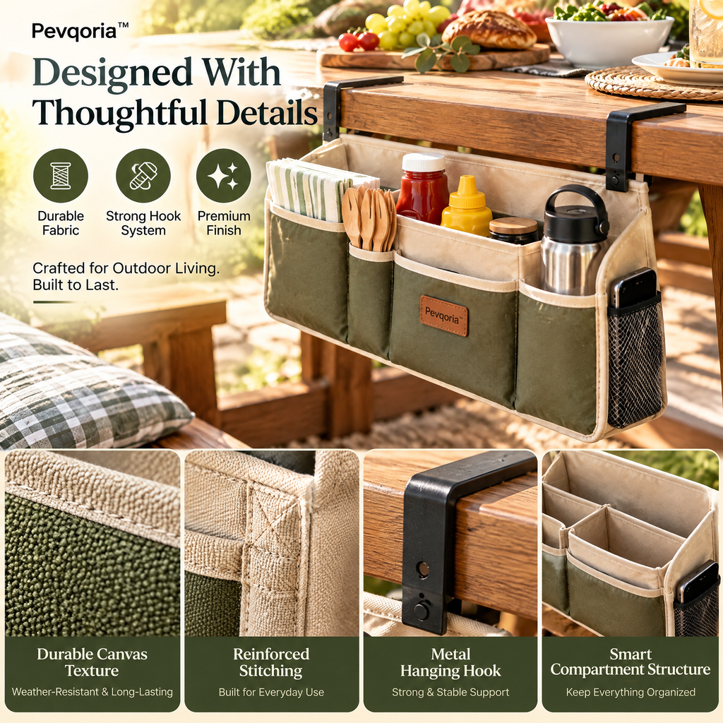Pevqoria™ HavenRail Picnic Table Caddy