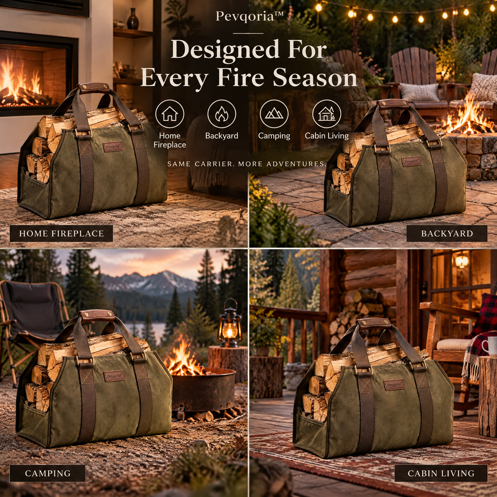 Pevqoria™ EmberRest Firewood Carrier