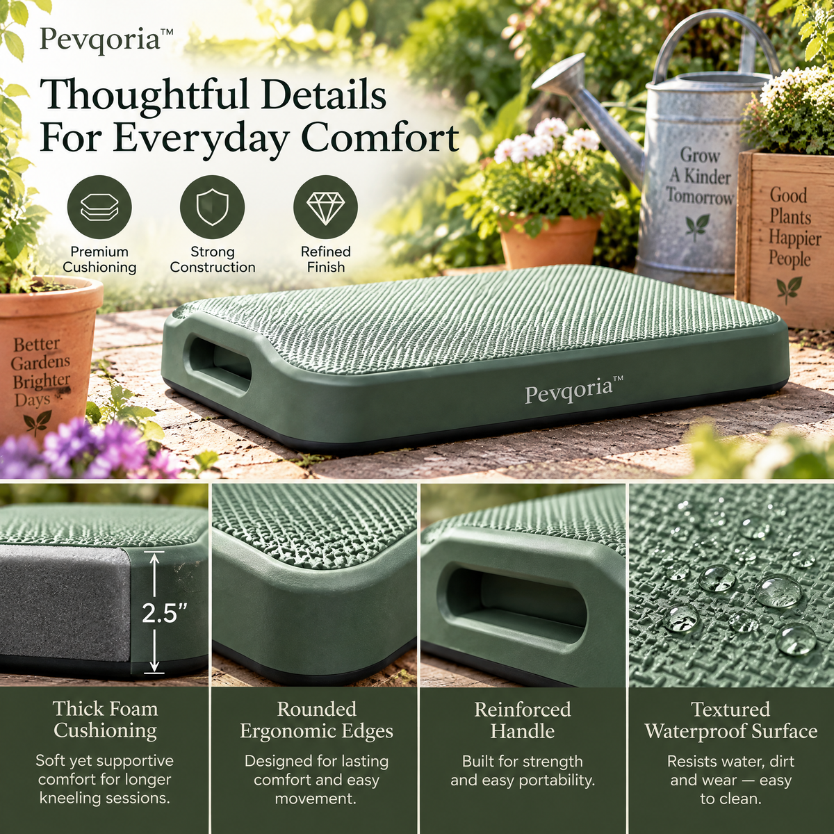Pevqoria™ TerraLoop Garden Kneeling Pad