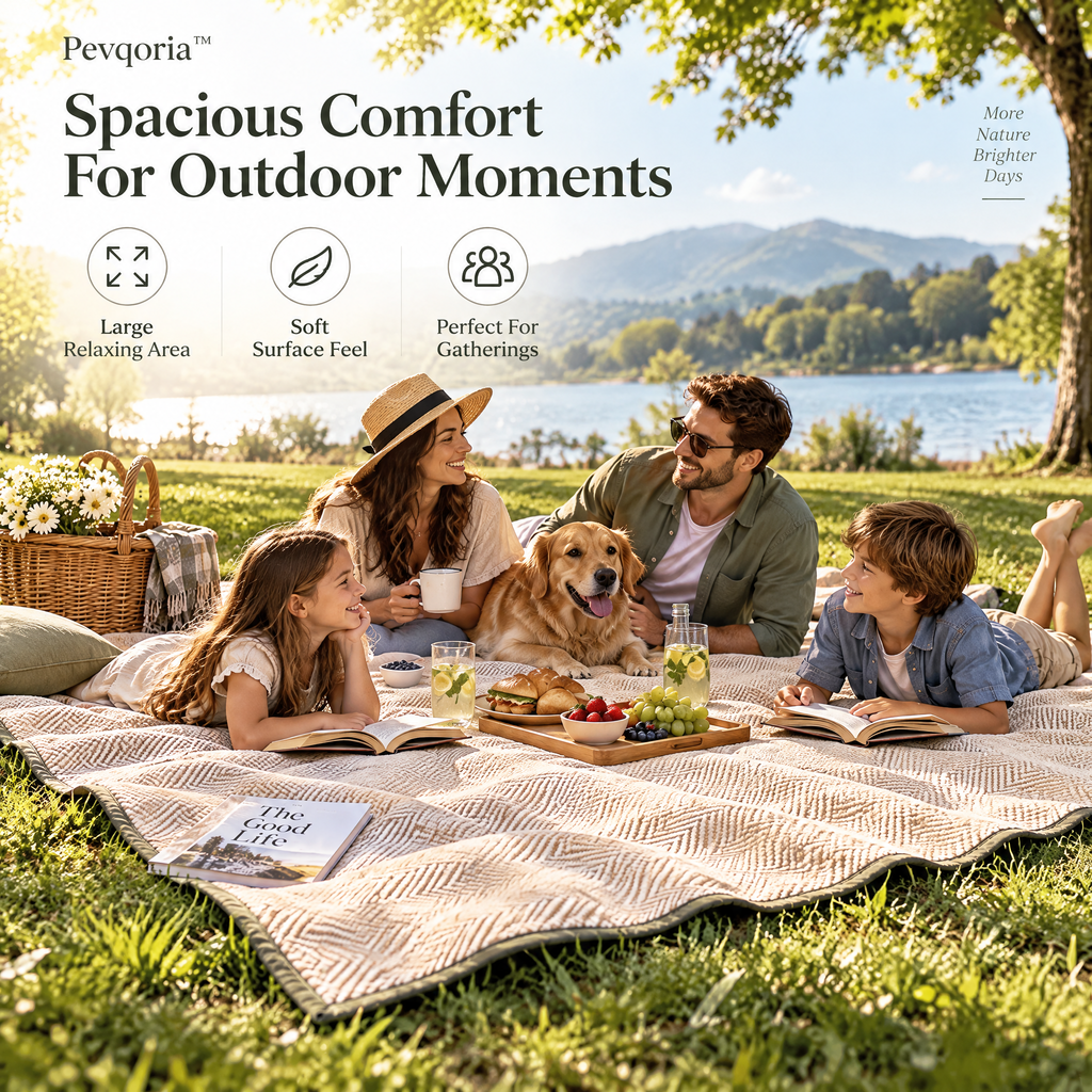 Pevqoria™ MeadowRoll Picnic Blanket
