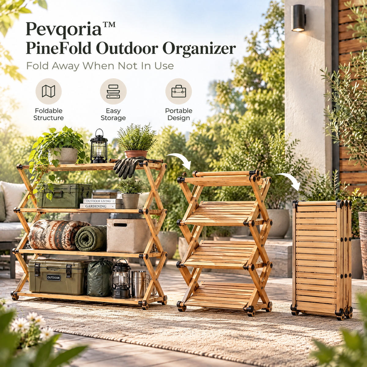 Pevqoria™ PineFold Outdoor Organizer
