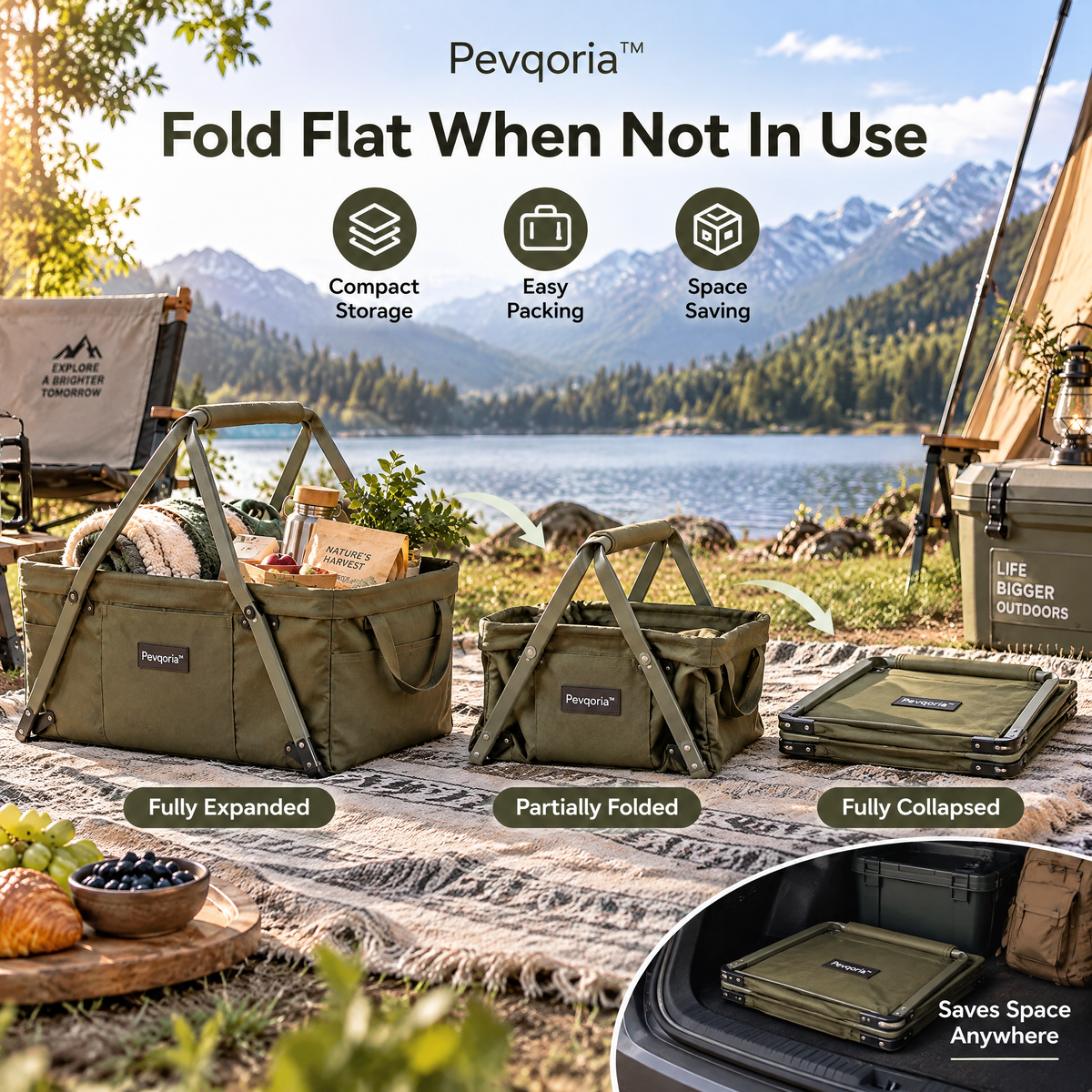 Pevqoria™ TrailNest Utility Basket
