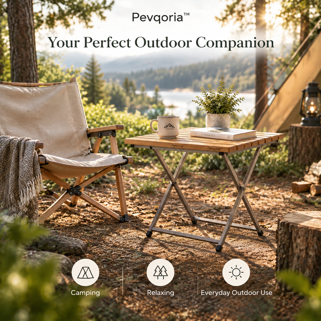 Pevqoria™ RidgeFold Outdoor Side Table