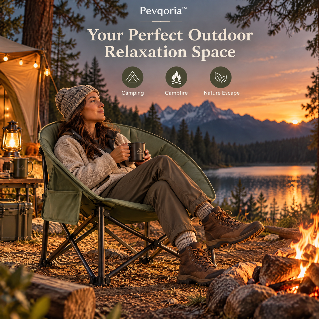 Pevqoria™ CoveRest Low Camping Chair
