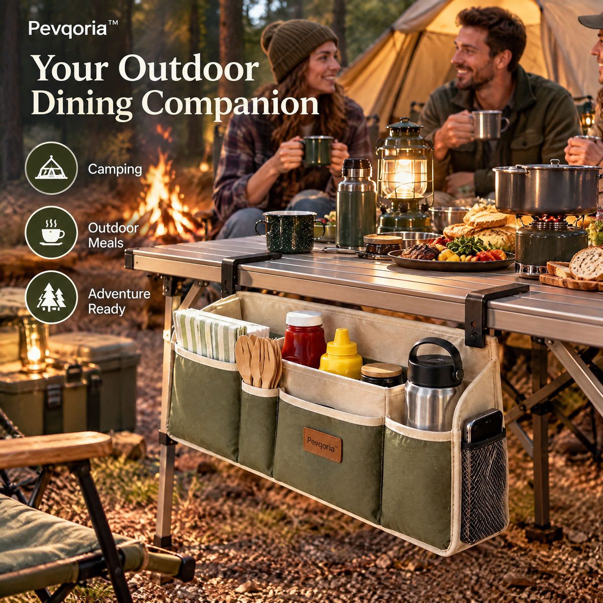 Pevqoria™ HavenRail Picnic Table Caddy