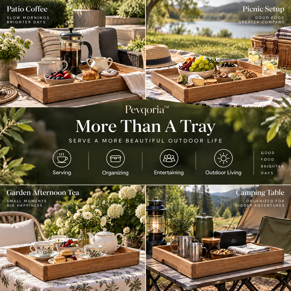 Pevqoria™ GroveLine Outdoor Serving Tray