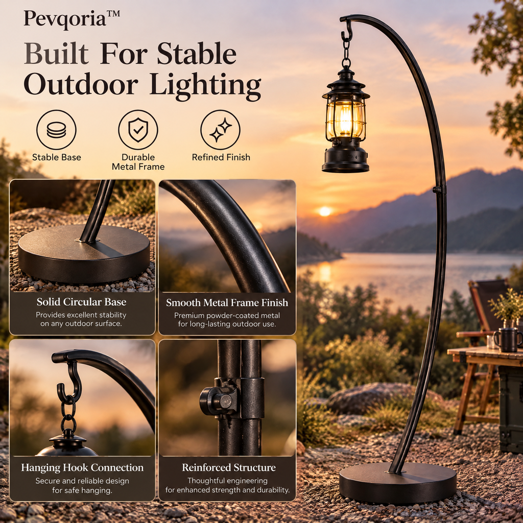 Pevqoria™ StoneArc Lantern Stand