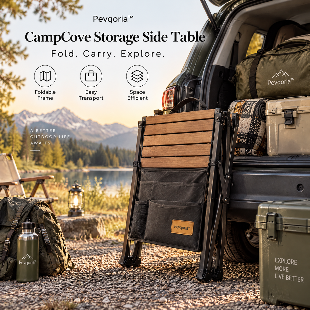 Pevqoria™ CampCove Storage Side Table