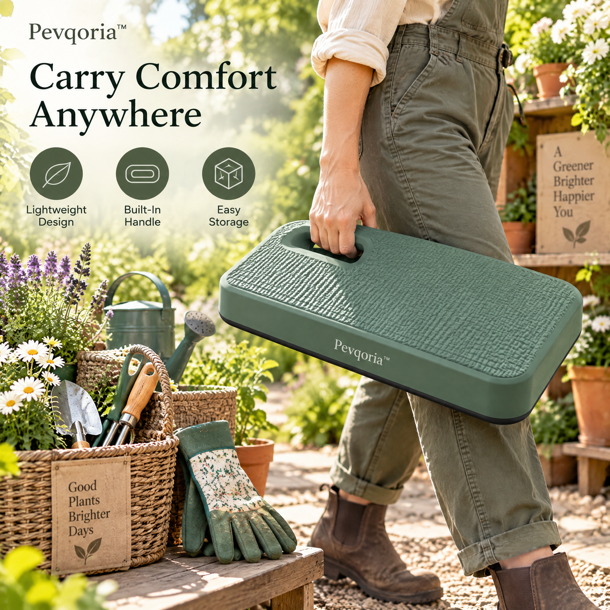 Pevqoria™ TerraLoop Garden Kneeling Pad