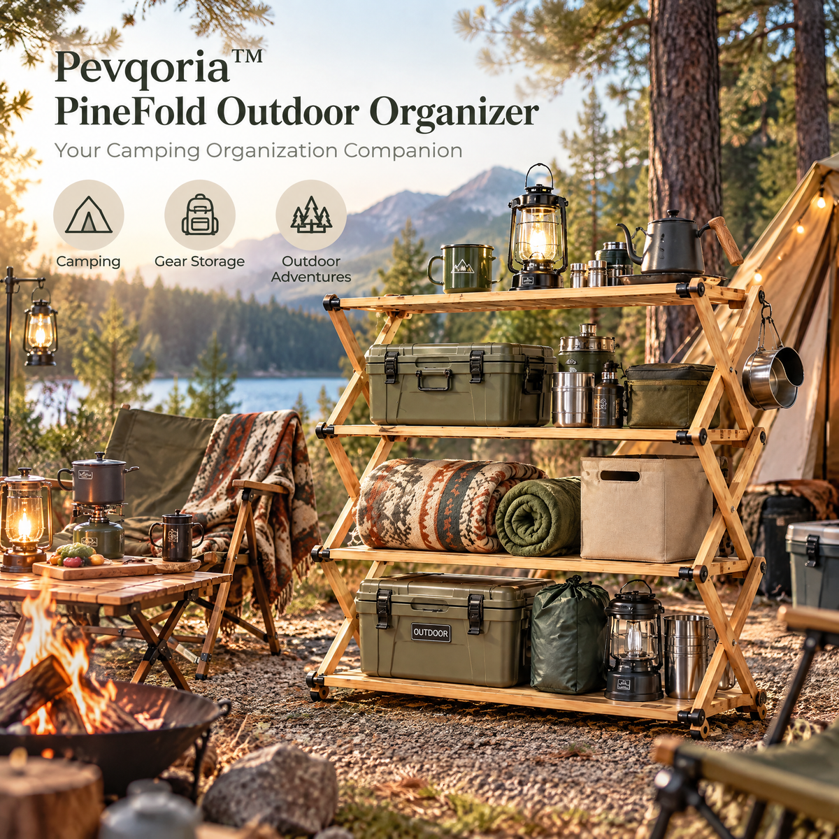 Pevqoria™ PineFold Outdoor Organizer