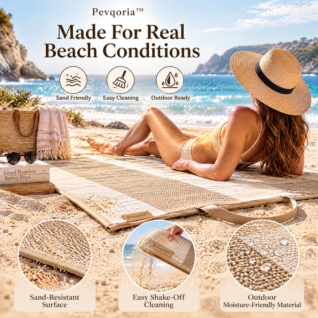 Pevqoria™ DuneNest Beach Carry Mat