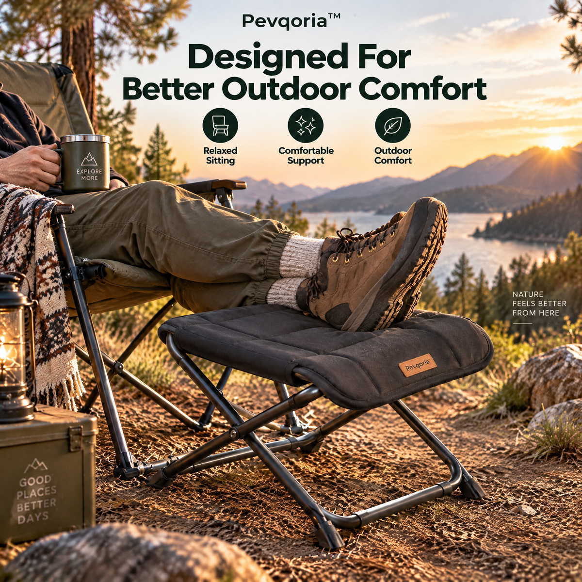 Pevqoria™ CreekStep Folding Footrest