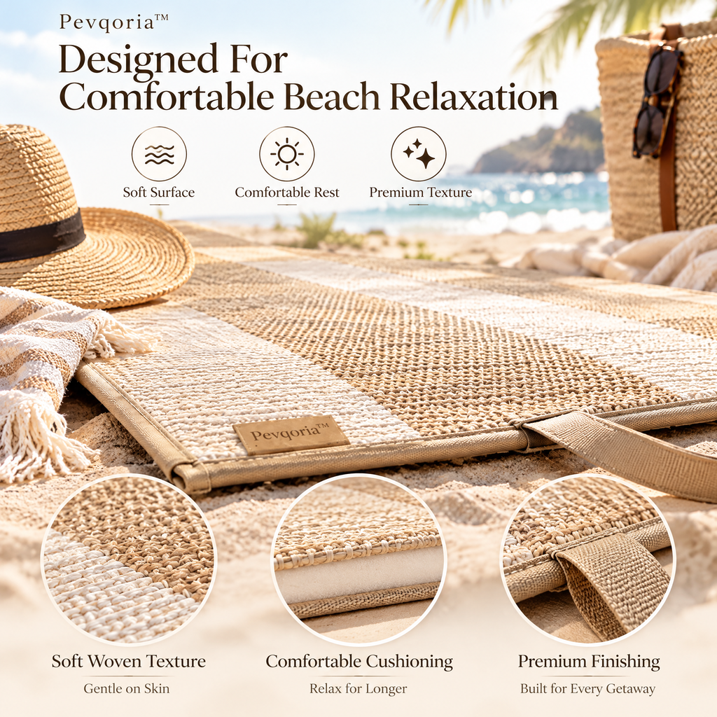 Pevqoria™ DuneNest Beach Carry Mat