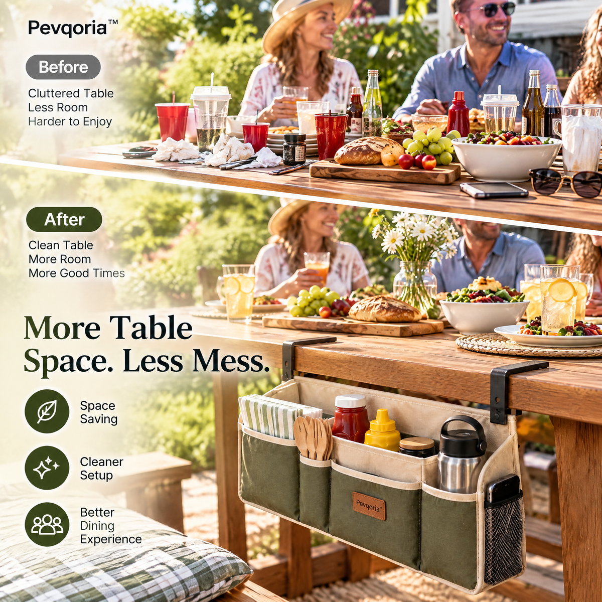 Pevqoria™ HavenRail Picnic Table Caddy