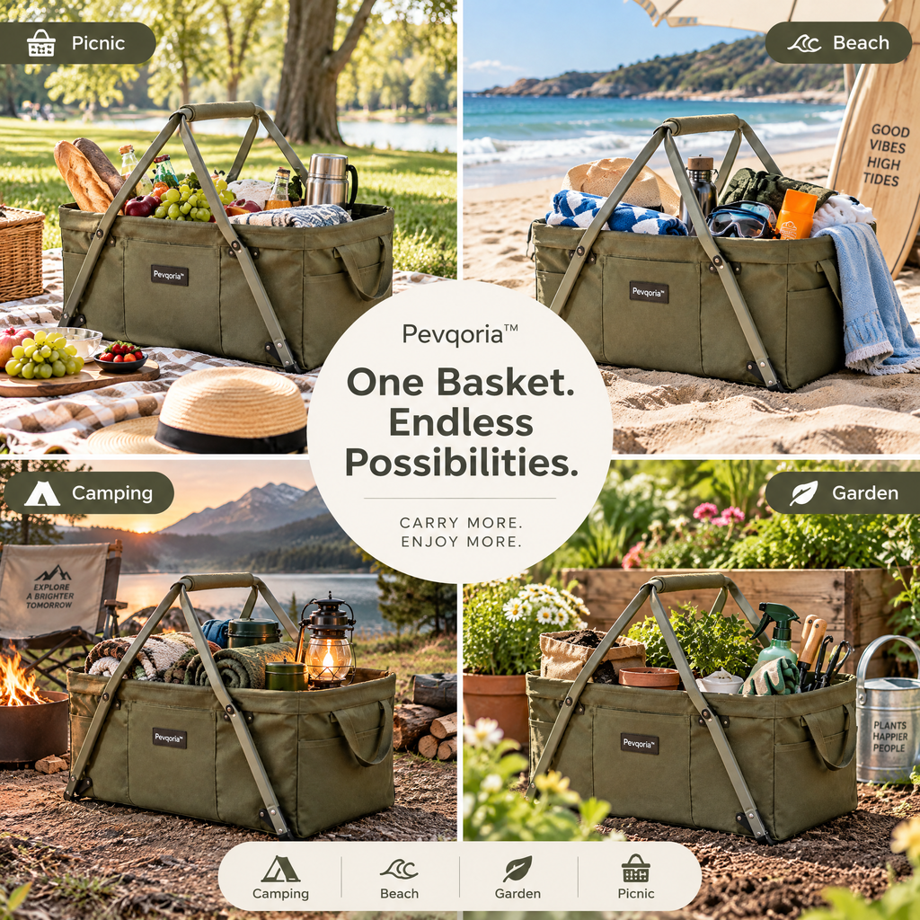 Pevqoria™ TrailNest Utility Basket
