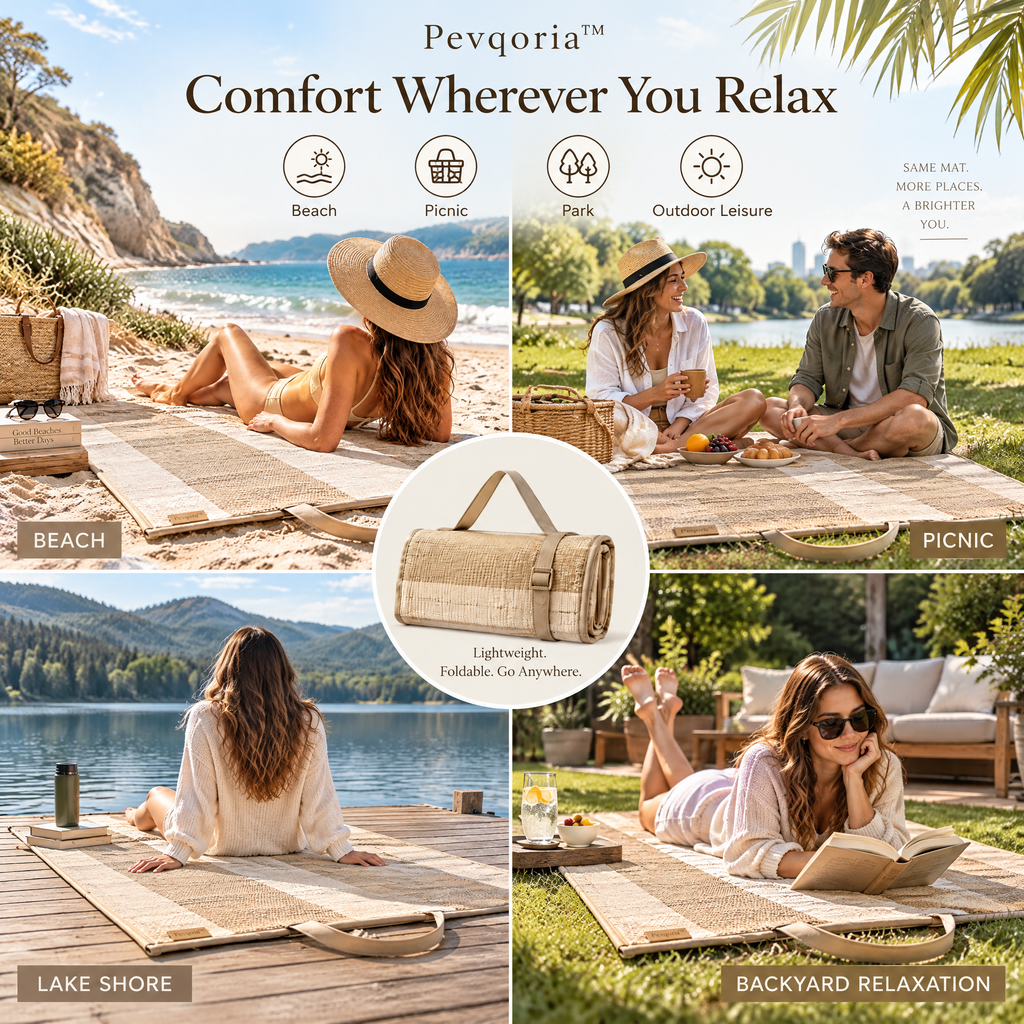 Pevqoria™ DuneNest Beach Carry Mat