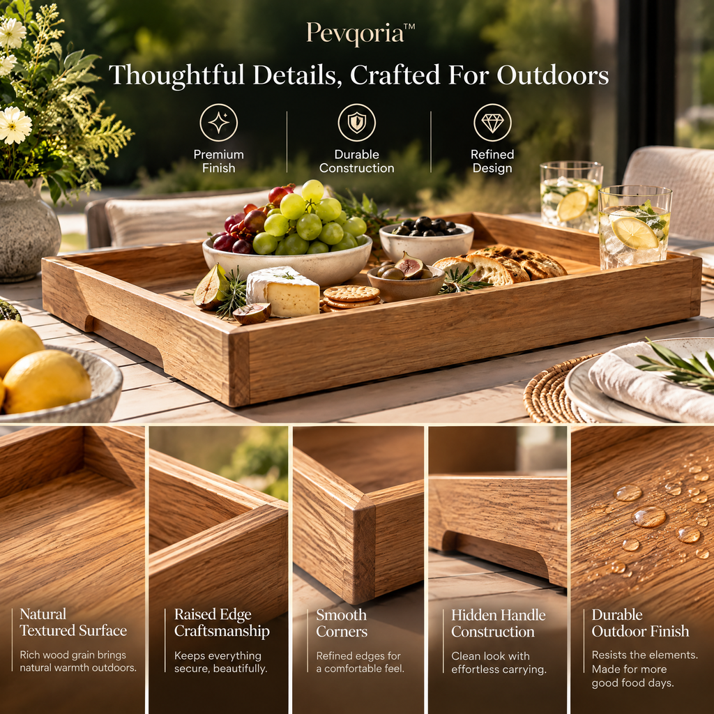 Pevqoria™ GroveLine Outdoor Serving Tray
