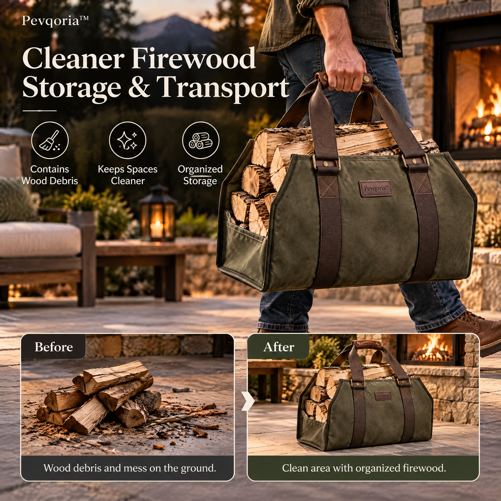 Pevqoria™ EmberRest Firewood Carrier