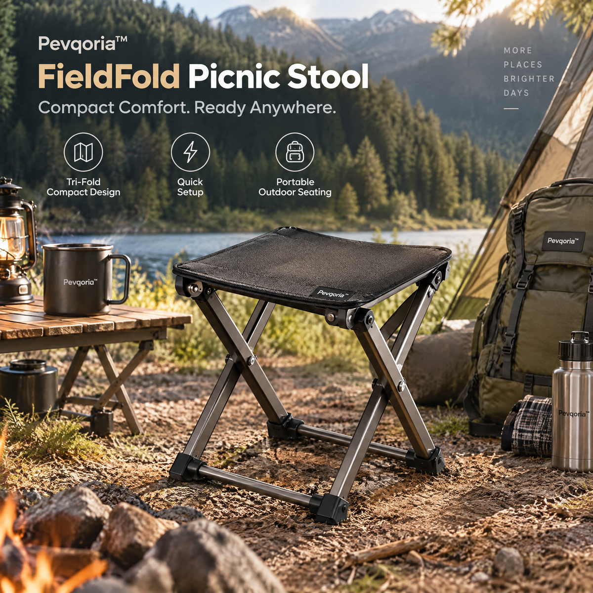 Pevqoria™ FieldFold Picnic Stool