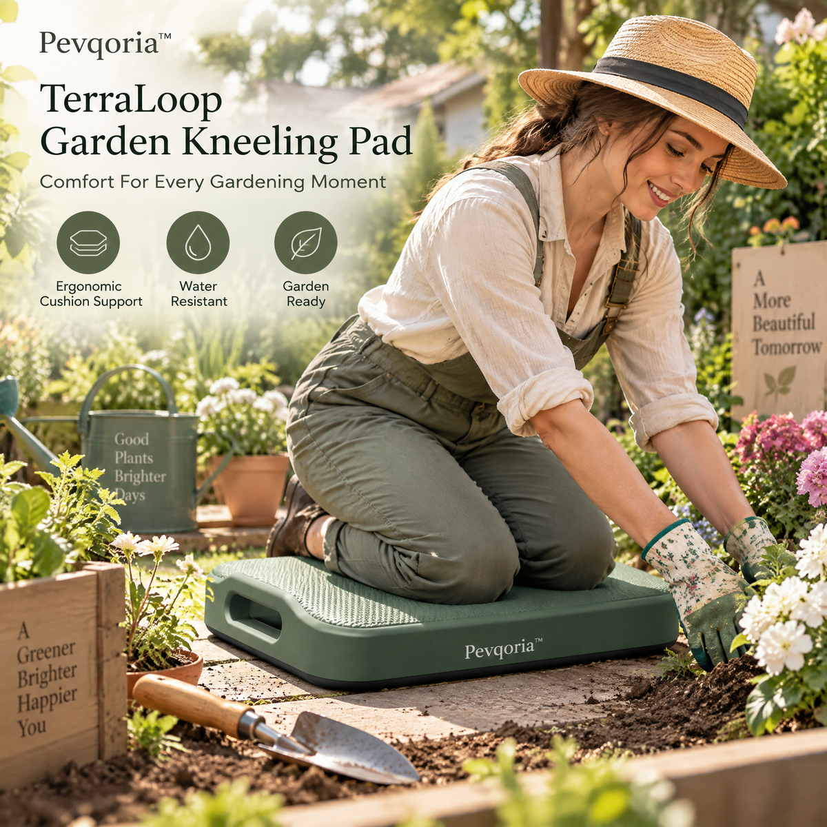 Pevqoria™ TerraLoop Garden Kneeling Pad