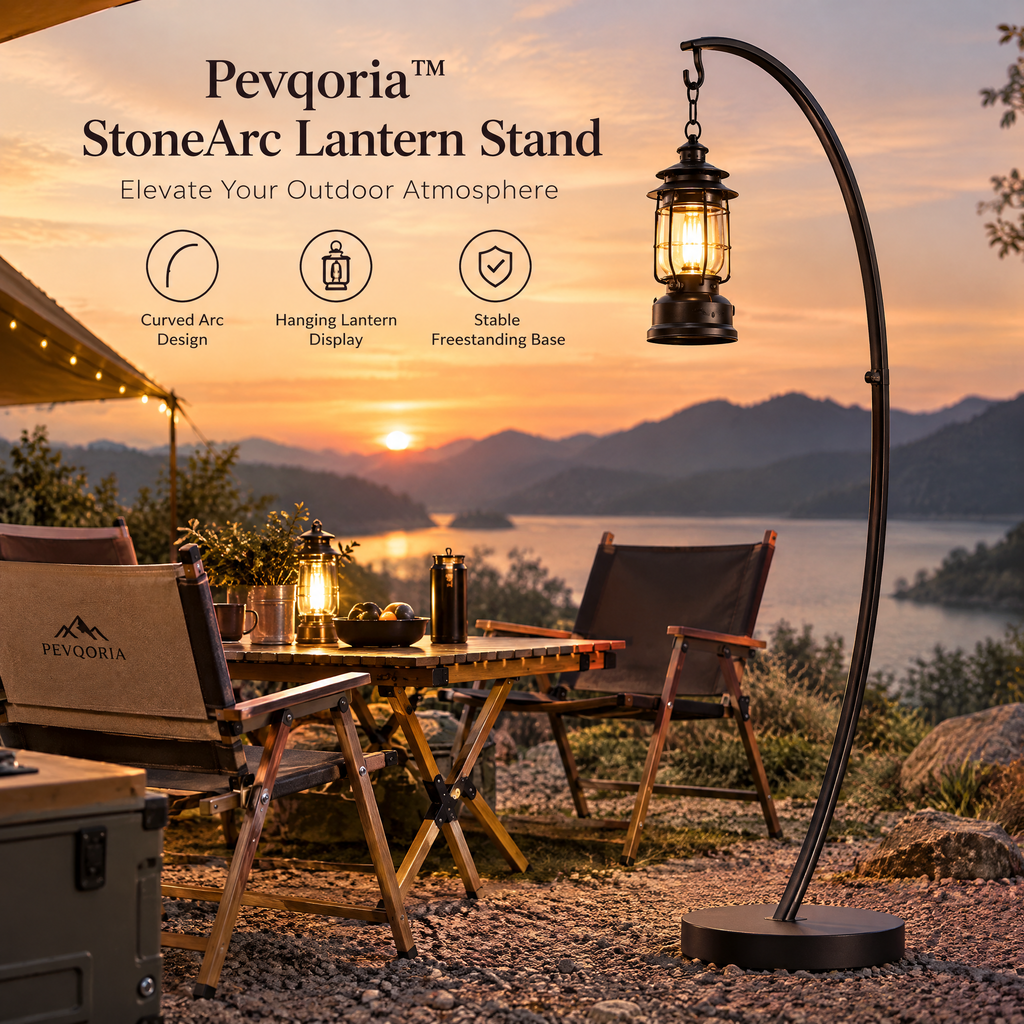 Pevqoria™ StoneArc Lantern Stand